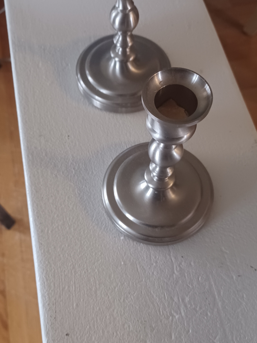 Silver Metal Candlestick Pair - Classic Home Accents